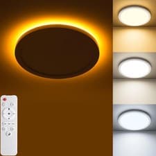 Image of LED Flush Mount Ceiling Light Fixture Dimmable Low Profile Ceiling Light 3 Color
