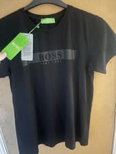 Image of Hugo Boss Green Label Black Logo Tee T-Shirt Men’s Medium NWT