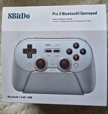 Image of 8BitDo Pro 3 Bluetooth Gamepad Gray with Charging Dock New