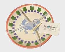 Image of NWT artonomo CREATIVES Set OF 4 Melamine Salad Plates 8.5" Blue Crab Multicolor