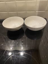 Image of Denby - Monsoon - Filigree Silver Cereal Bowls x2 - BRAND NEW