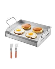 Image of VEVOR 17x13 in Flat Top Griddle Stainless Steel Universal BBQ Grill Pan Cookware