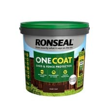 Image of RONSEAL ONE COAT FENCE LIFE 5L Dark Oak, Medium Oak, Charcoal Grey, Tudor Black