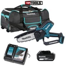 Image of Makita DUC150Z 18V Pruning Saw 150mm/6" With 1 x 5Ah Battery, Charger & Tool Bag