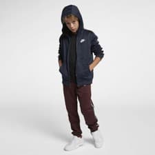 Image of Kids Nike Repeat Tape Sporstwear Full Zip Jacket AV8387 451Blue/White Size XL