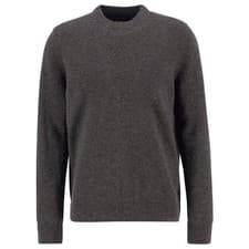 Image of Barbour Tainsbury Wool Crew Neck Jumper Dark Oak