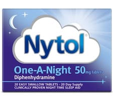 Image of Nytol Tablets One-A-Night 50mg - Sleep Aid - 20 Tablets