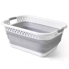 Image of LARGE COLLAPSIBLE LAUNDRY BASKET WASHING CLOTHES BIN FOLDABLE SPACE SAVING NEW