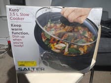 Image of Salter Retro Black 6.5L Slow Cooker 3 Heat Settings