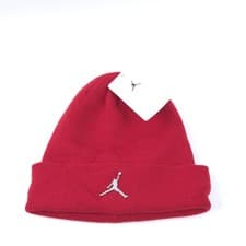 Image of NIKE JORDAN Jumpman Active Knit Beanie ADULT UNISEX Hat Carbon Heather Red NEW