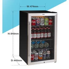 Image of Baridi Under Counter Wine/Drink/Beverage Cooler/Fridge Thermostat 85 Litre DH31