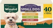 Image of WINALOT Meaty Chunks Small Dog Mixed in Gravy Wet Dog Food Pouches 40x100g