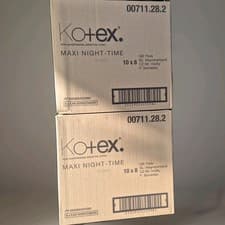 Image of 12x Kotex Maxi Sanitary Towels, Night Time -10x12 ( 120 Towels)-new