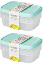 Image of 8x Wham Food Storage Plastic Kitchen Lunch Box Container with Lid 1L
