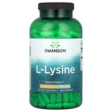 Image of Swanson Lysine 500mg 300 Capsules | Supports Nervous System Health