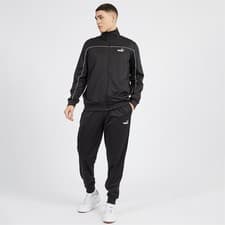 Image of Puma Men’s Piping Poly Tracksuit Full Zip Jacket & Joggers Set