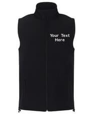 Image of Embroidered Pro 2-Layer Softshell Gilet Unisex Bodywarmer Gym Custom Text Logo