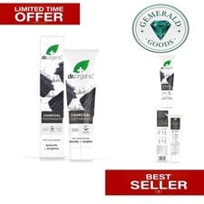 Image of Dr Organic Charcoal Toothpaste 100ml - Family-Friendly & Eco-Conscious Whitening