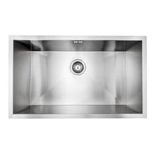 Image of ENKI, Bali, KS001, Brushed Stainless Steel Rectangular Kitchen Sink, 760mm x