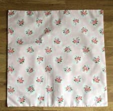 Image of Cushion Cover Made W/ Cath Kidston Lace Hearts Pink Lightweight Cotton All Sizes