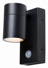 Image of Outdoor Light Black Leto Spot IP65 PIR Motion Sensor Zink ZN-37938-BLK-65