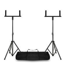 Image of Vonyx Adjustable Double Speaker Stand Bracket with Transport Bag - PA Speakers