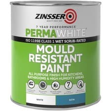 Image of Zinsser Perma White Self-Priming Interior Paint Satin White 1L