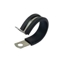 Image of P CLIPS RUBBER LINED STAINLESS STEEL & W1 HOSE PIPE CLAMP CABLE MOUNTING CLIP