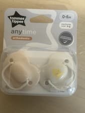 Image of Brand New Tommie Tippee Anytime 0-6 Months Orthodontic Soothers 2 Pack Pink