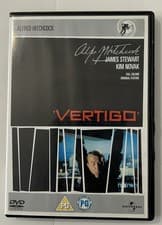 Image of Vertigo James Stewart Kim Novak Alfred Hitchcock Thriller 1958 Cert PG New