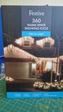 Image of Snowing Icicle Lights - Warm White 360 Leds 8.8m