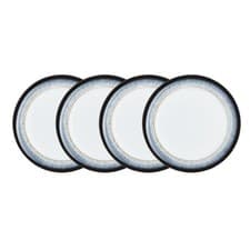 Image of Dinner Plate Set: 4 x 28cm Denby Halo Dinner Plates, Stoneware