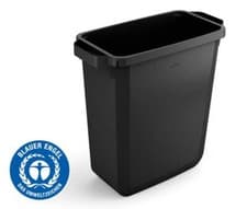 Image of Durable ECO 60L Waste Bin Black | Strong Rectangular Recycling Bin | DURABIN