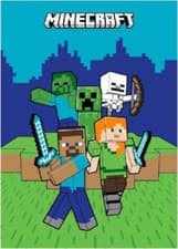 Image of Minecraft Fleece Blanket 140cm (55") X 100cm (39.5")