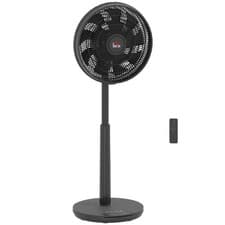 Image of HOMCOM Pedestal Fan with Oscillating, Tilt, Adjustable Height, Timer, Black