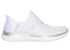 Image of Skechers Womens Summits Diamond Dream Slip-ins Trainers Shoes White UK 3-8