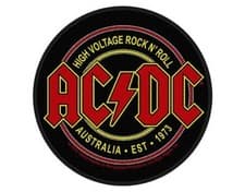 Image of AC/DC high voltage aus 73 circular 2015 SEW ON PATCH official merch ANGUS