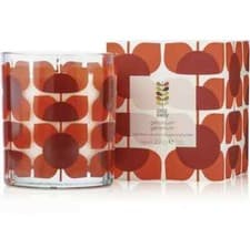 Image of Orla Kiely Geranium Luxury Scented Candle Home Room Fragrance 200g