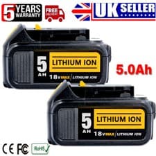 Image of 2PACK DCB184 18V 5.0Ah Battery For DEWALT DCB182 Li-Ion XR Slide DCF885 DCB180