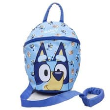 Image of Bluey Backpack with Reins Toddler H26cm x W19cm x D12cm, Blue