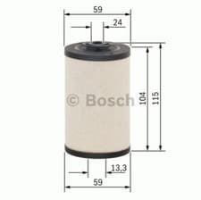 Image of Bosch 1457431158 Fuel Filter Element N1158