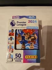 Image of Panini Premier League 2024 Football Collector’s Tin New & Sealed (50 Stickers)