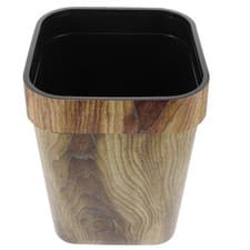 Image of Stylish Imitated Wood Waste Bin for Living Room Bedroom Kitchen 14L
