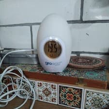 Image of Gro Egg Thermometer Baby Digital Colour Changing NightLight Room Temperature USB