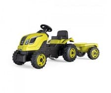 Image of Smoby Toys 7600710130 - Smoby Tractor Farmer XL Green + Trailer - New