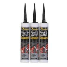 Image of Everbuild Roof And Gutter Waterproof Adhesive Sealant Black Pack of 3, 6 & 12 **