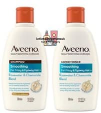 Image of Aveeno Haircare Smoothing Rosewater & Chamomile Blend Shampoo Conditioner 300ml