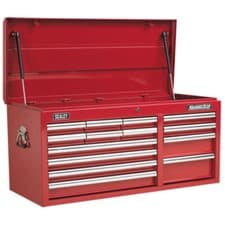 Image of Sealey AP41149 Topchest 14 Drawer with Ball Bearing Runners Heavy-duty - Red