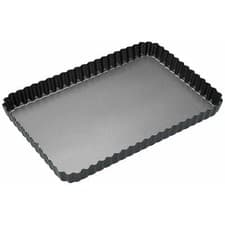 Image of Master Class Non-Stick Fluted Rectangular Flan / Quiche Tin, 31 x 21 x 3cm