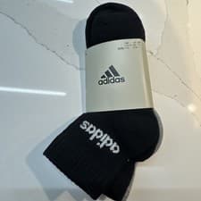 Image of Adidas Kids Ankle  Socks 3 Pairs White Grey Black Ribbed Branding Kids RRp10